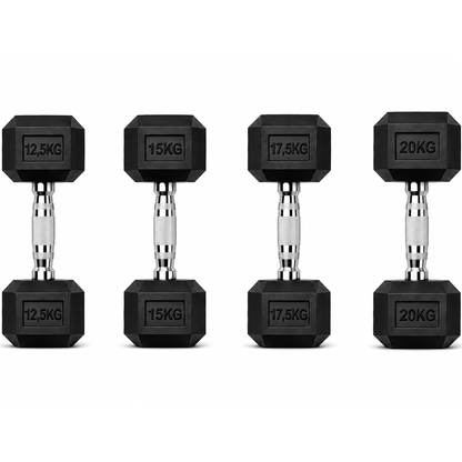 STRIVE Hexagon dumbbell set 12,5 t/m 20 kg – 130 kg