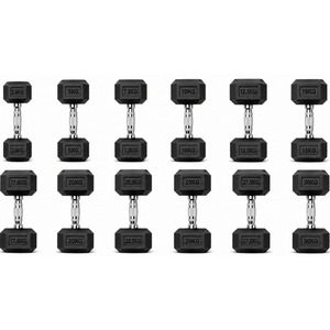 STRIVE Hexagon dumbbell set 2,5 t/m 30 kg – 390 kg