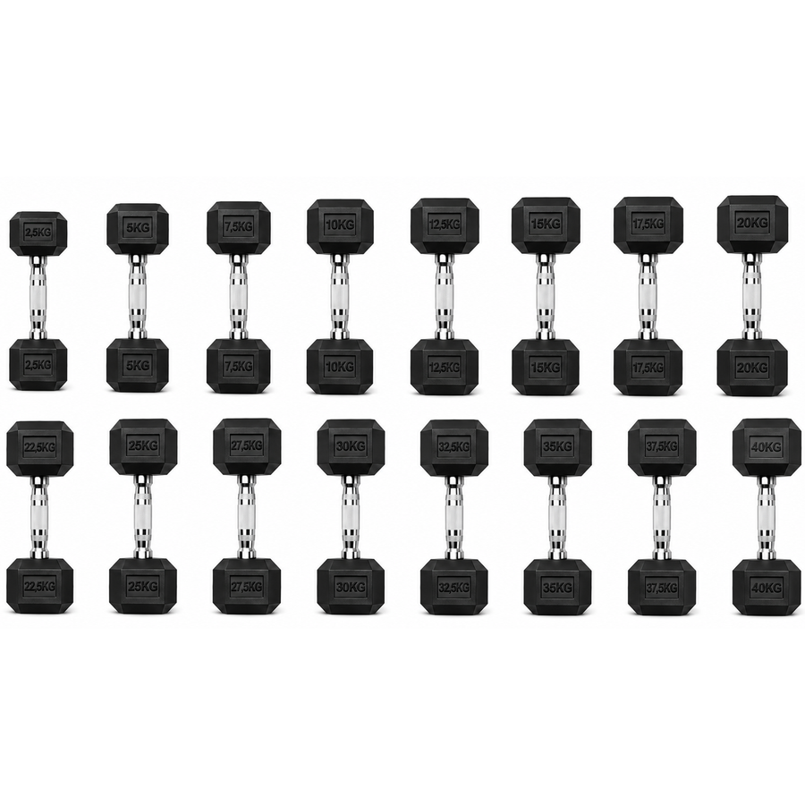 STRIVE Hexagon dumbbell set 2,5 t/m 40 kg – 680 kg