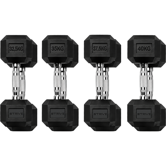 STRIVE Hexagon dumbbell set 32,5 t/m 40 kg – 290 kg