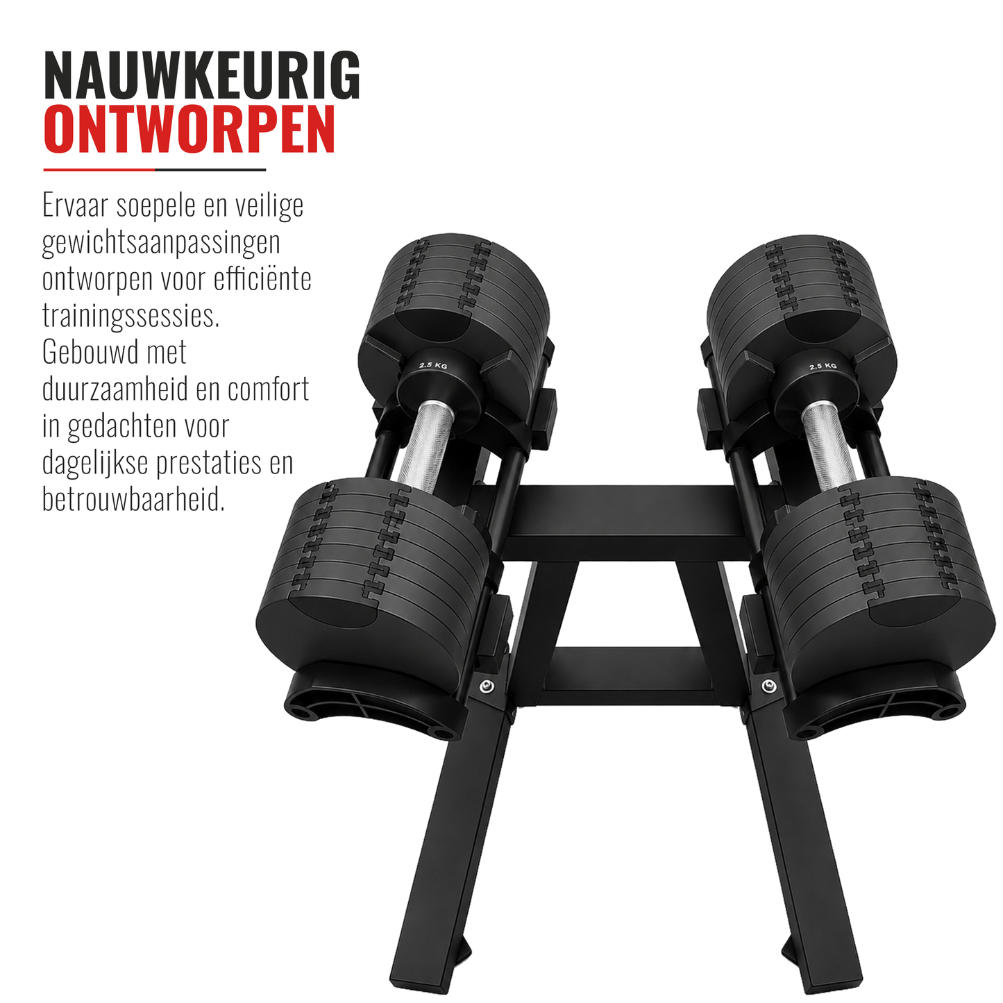 Verstelbare Dumbbells – Flexibel en Ruimtebesparend - 40kg