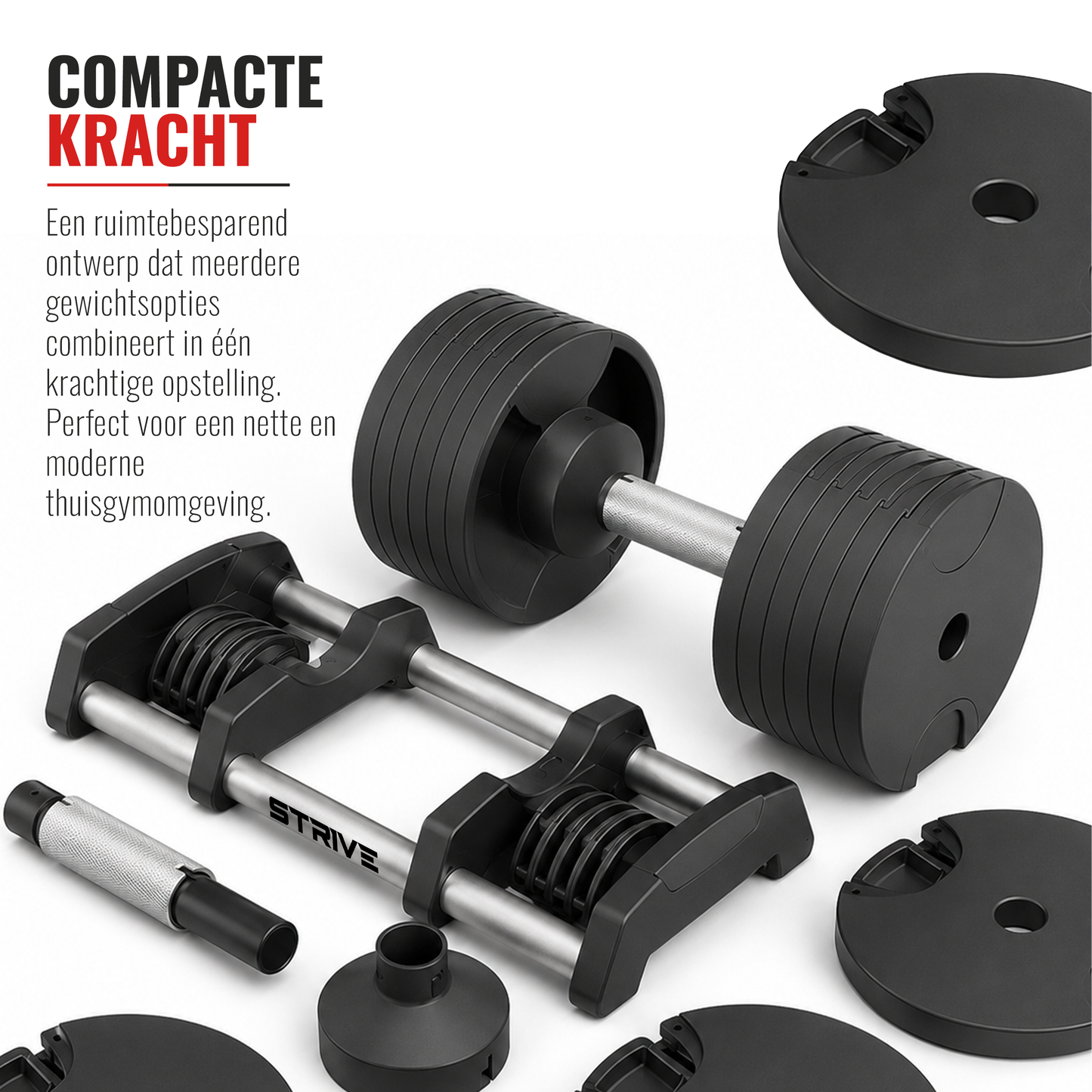 Verstelbare Dumbbells – Flexibel en Ruimtebesparend - 40kg