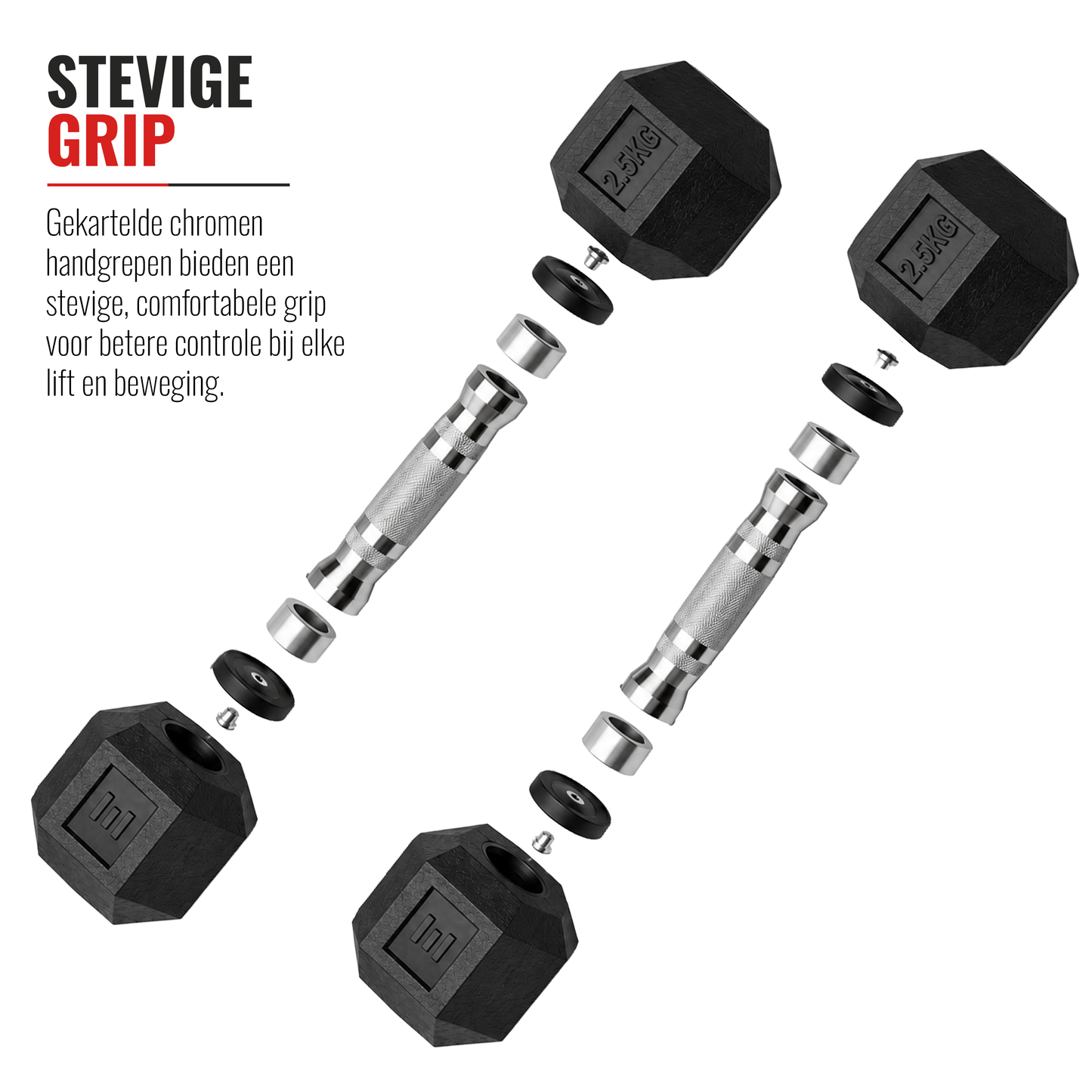 Hexagon Dumbbells – Klassiek, Veelzijdig en Onmisbaar 2.5-30 kg