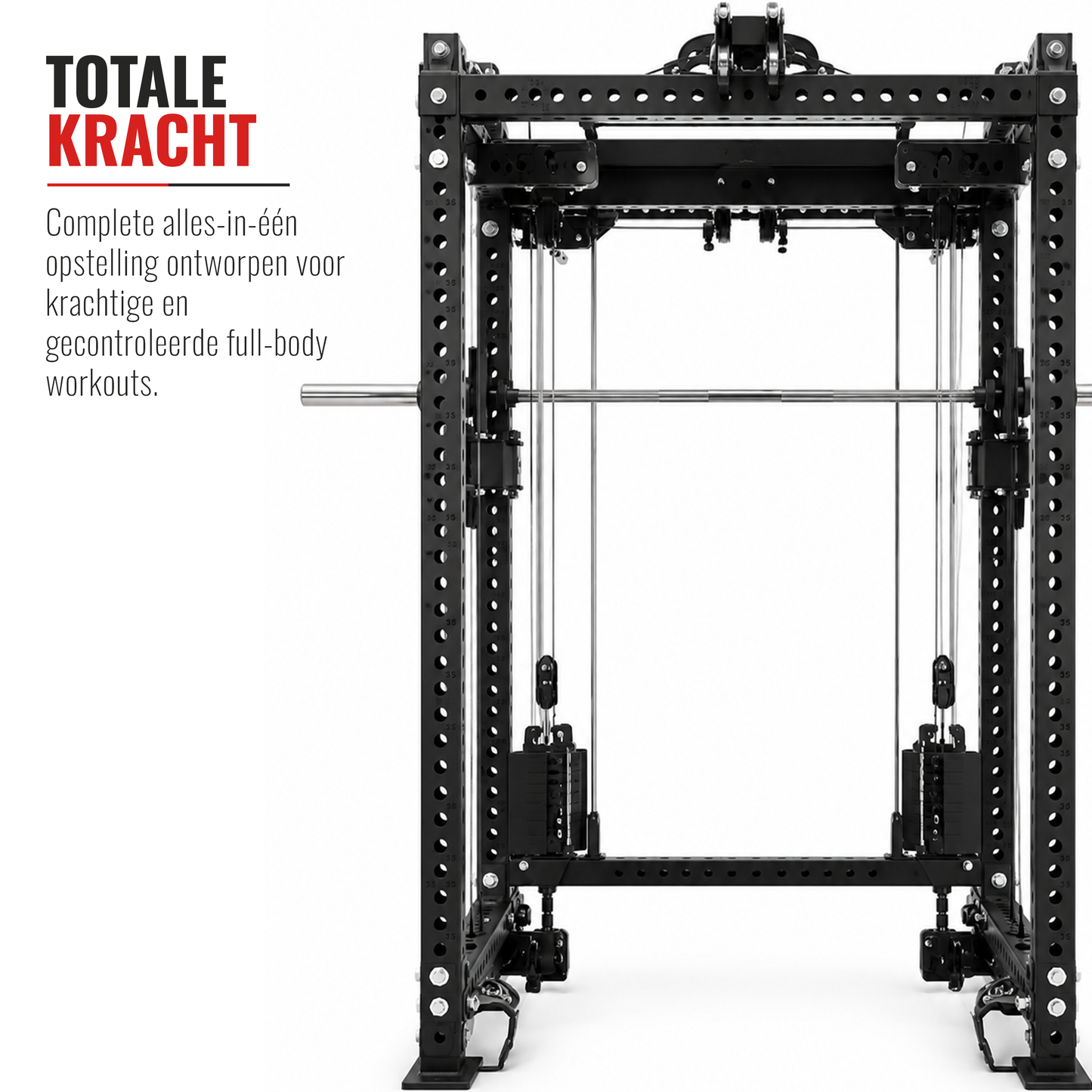 Smith machine krachtstation inclusief Weightstack 9 - Compleet trainingstation